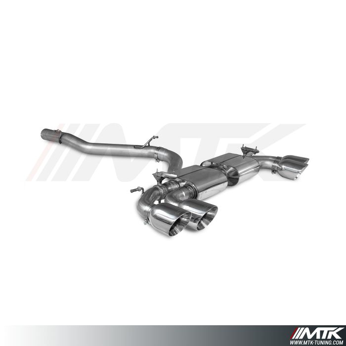 Catback avec tube intermédiaire et emplacement pour les valves Audi S3 8Y Sportback